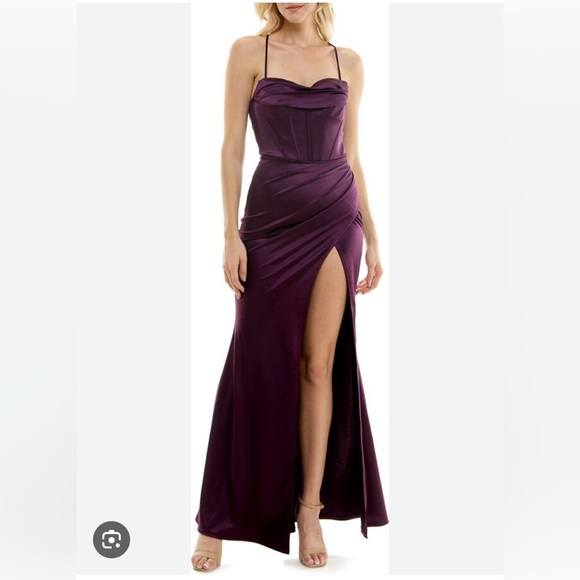 Speechless Small Pleated Side Slit Dresss - Picture 1 of 4